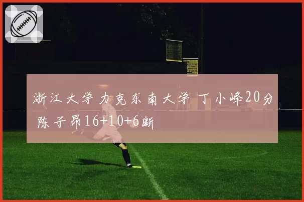 浙江大学力克东南大学 丁小峰20分 陈子昂16+10+6断